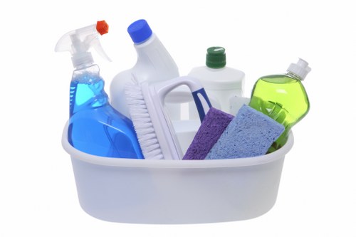 Cleaner reviewing a risk assessment before starting work