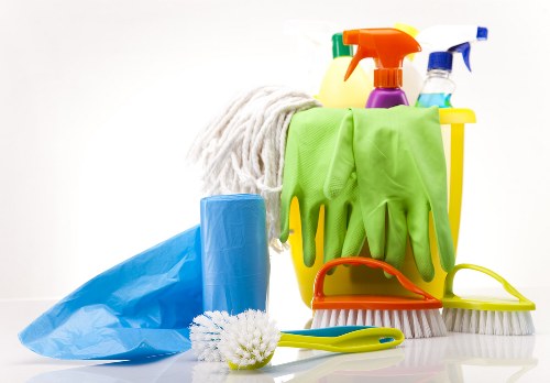 Office cleaner in Pimlico maintaining a commercial workspace