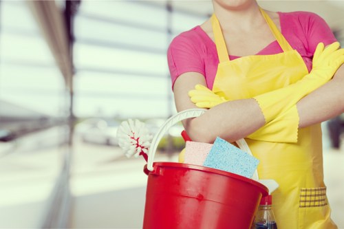 Keyboard navigation focus on an accessible cleaning services page